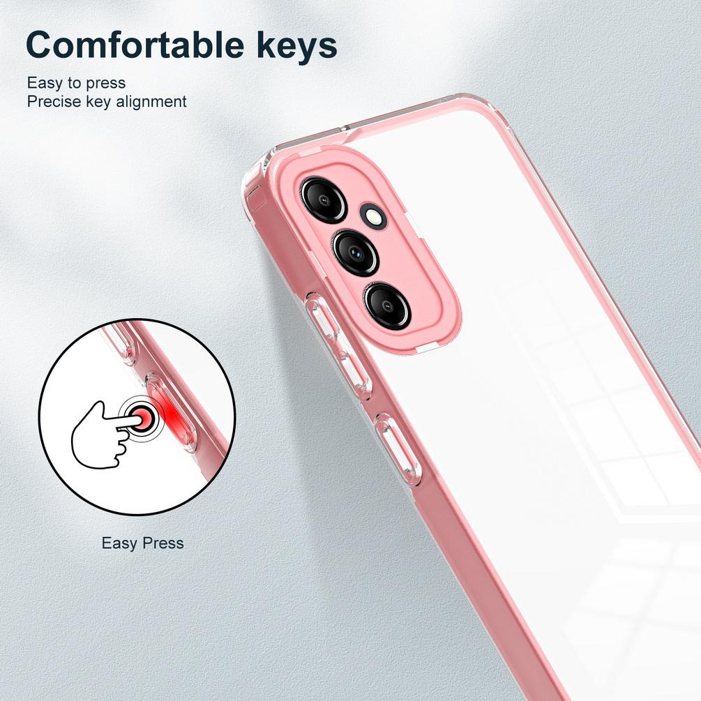 2 In 1 Transparent Phone Case for Samsung A25 A34 A54 A24 A14 A04 Galaxy M54 M14 A33 A53 A73 A23 A13 A52 A72 A51 A71 Clear Cover