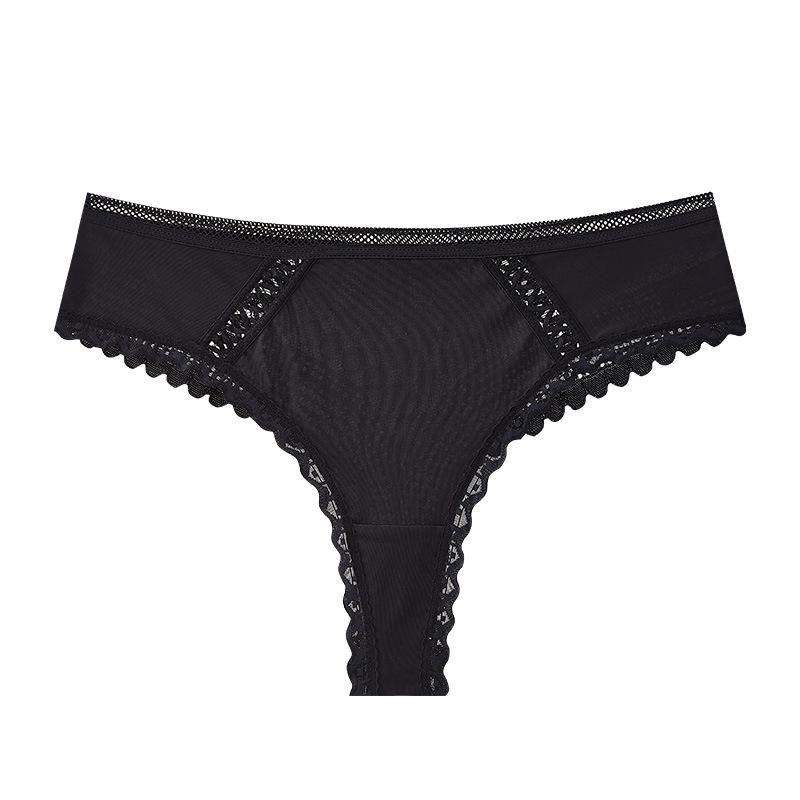 Sexy Ice Silk Peacock Lace Briefs Thong Women's No Trace One Piece Sports Knickers Fitness Comfortable Low Waist Underwear Women Panties