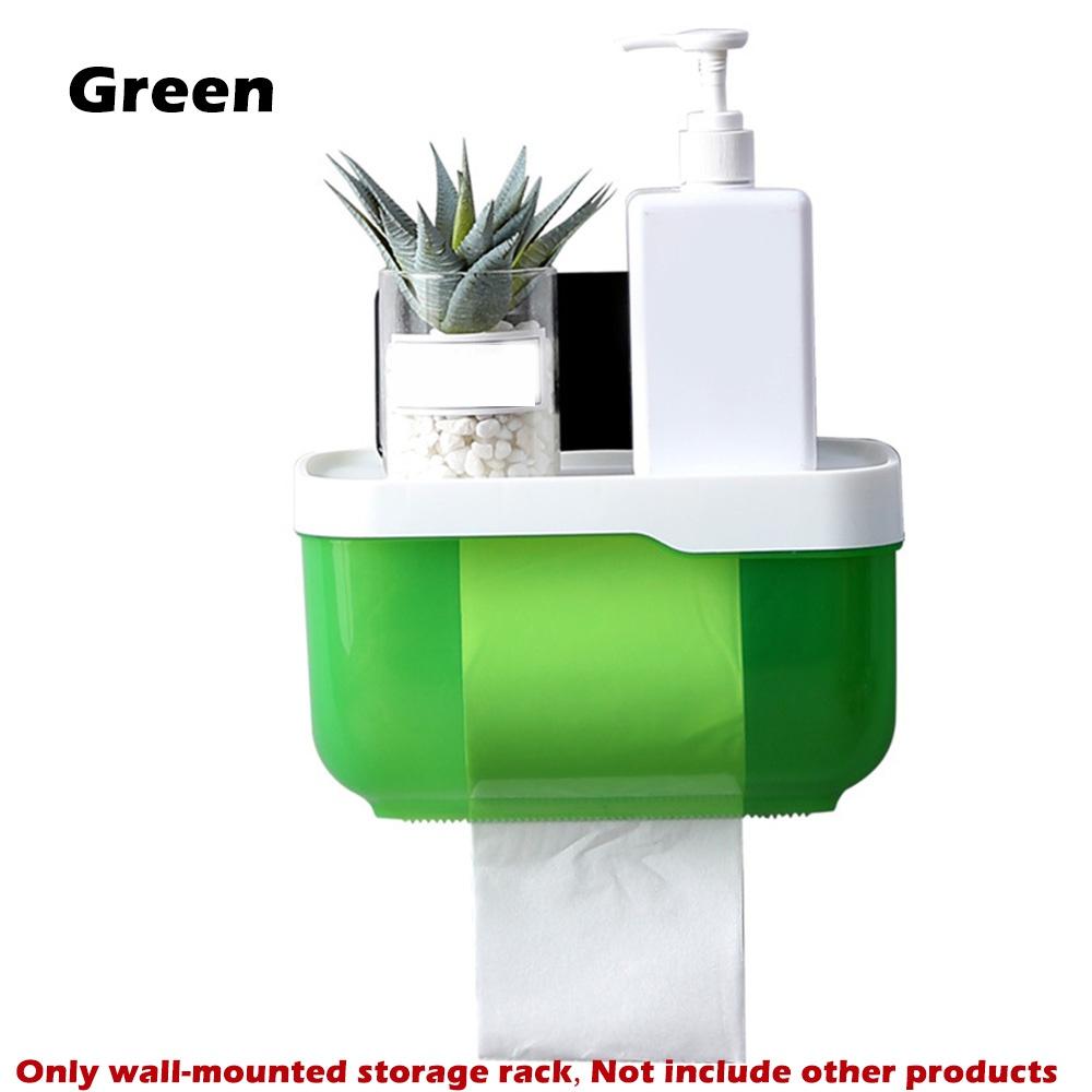 

1 шт. Коробка для тримача туалетного паперу для ванної кімнати Настінний тримач для зберігання Водонепроникна полиця для зберігання Коробка для паперових рушників(Тільки коробка для зберігання) 1 Pcs зелений