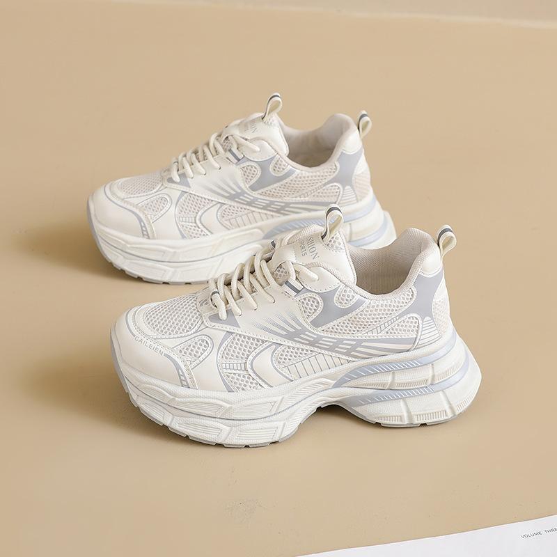 Daddy Shoes 22 Autumn New Breathable Mesh Shoes Thick Soles Increase the Height of Casual Running Sports Shoes Tide