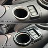 Carbon Fiber Style Inner Central Control Cup Holder Cover Trim For Nissan 370Z