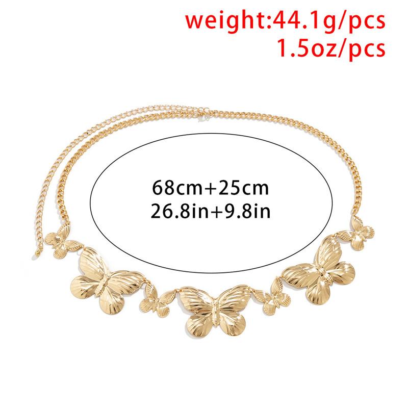 Punk Metal Three-dimensional Hollow Butterfly Waist Chain Trend Metal Body Chain Hip-hop Sexy Summer Beach Jewelry