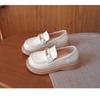 3-18 Years Old Children's Leather Shoes Beige Waterproof Non-slip Boys Girls Single Shoes Black Hundred Non-slip Kids Loafers