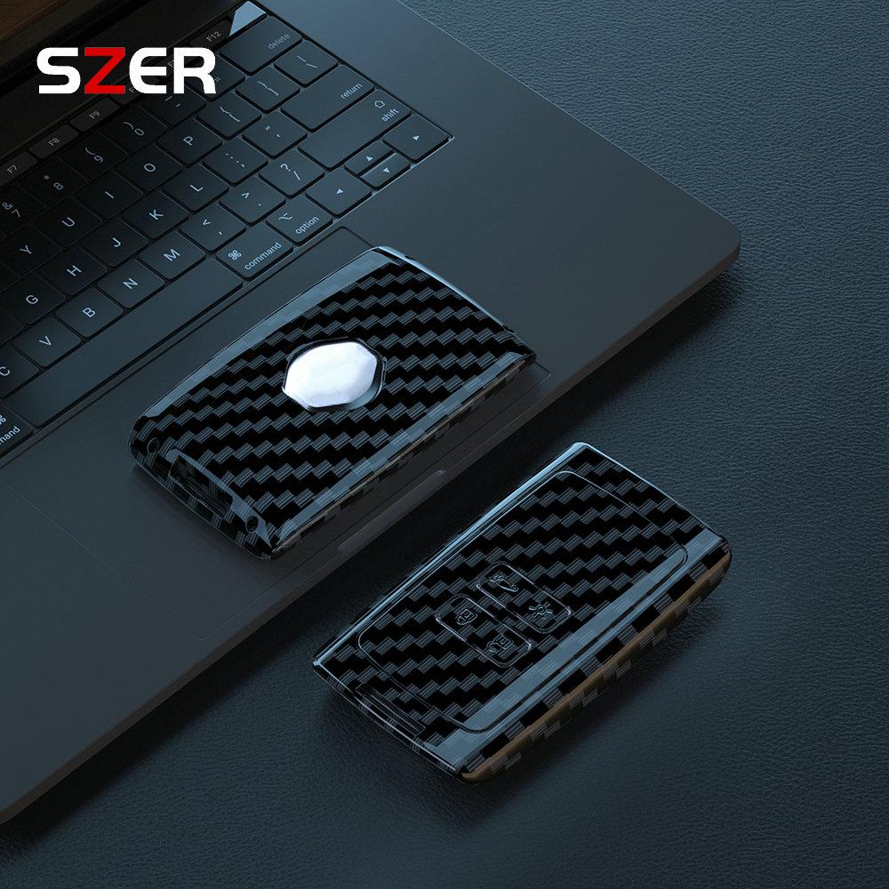 ABS Carbon Fiber Car Key Case Cover For Renault Koleos Captur Kadjar Megane Clio Scenic Talisman Arkana Zoe For Dacia Sandero