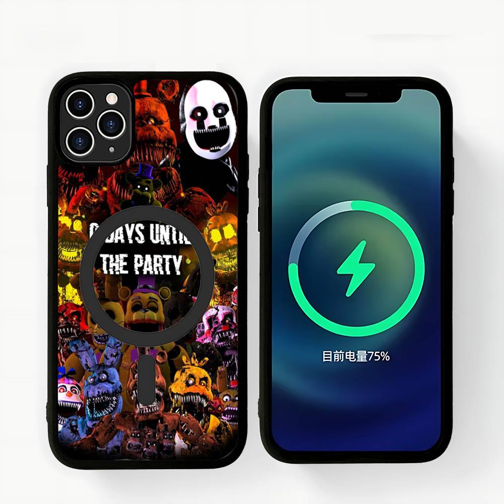 Amine Fnaf Five-nights-At-Freddys Magnetic Matte Phone Case For IPhone 16 17 15 14 13 12 11 For Magsafe Wireless Charge Cover
