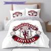 Man Utd Bedding Quilt Set Quilt Cover Pillowcase Home Decoration Birthday Gift (1 * Duvet Cover + 2 * Pillowcase, Without Core)