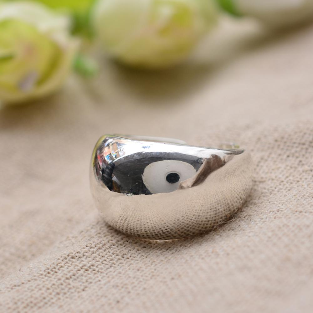 Trendy Smooth Surface Platinum Plated Big Ring Unisex Women Men  Wholesale Never Fade Drop Shipping