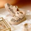Leopard Print Winter Cotton Shoes for Kids - Unisex, Warm, Soft Sole, Velvet-Lined Short Boots