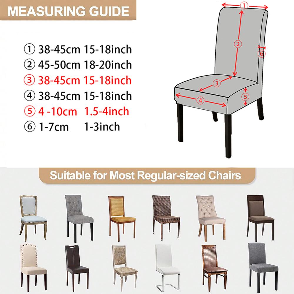 Elastic Velvet Soft Dining Chair Covers Washable Chair Slipcover Protector Thick Solid Color Chair Case Restaurant Kitchen 1PC