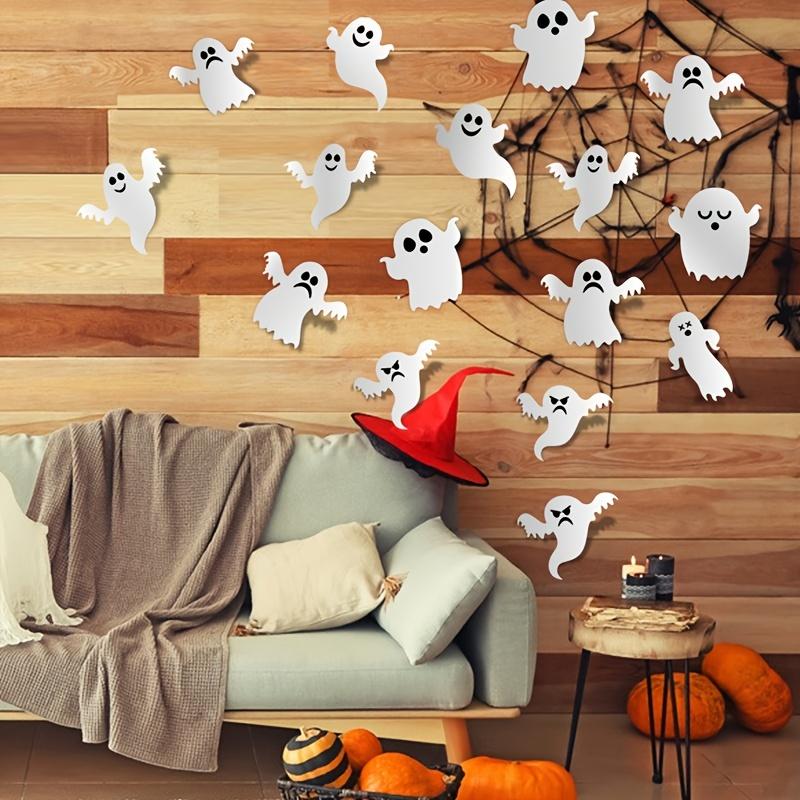 21-Piece Set of Halloween Wall Stickers – Self-adhesive Ghost Wall Stickers for Bathroom, Living Room, Porch, and Home Decoration