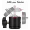 Mini Ball Head 1/4'' Screw Swivel Tripod Head Mount 360 Degree Rotating Base Adapter Ballhead for Camera Tripod Dash Cam Phone