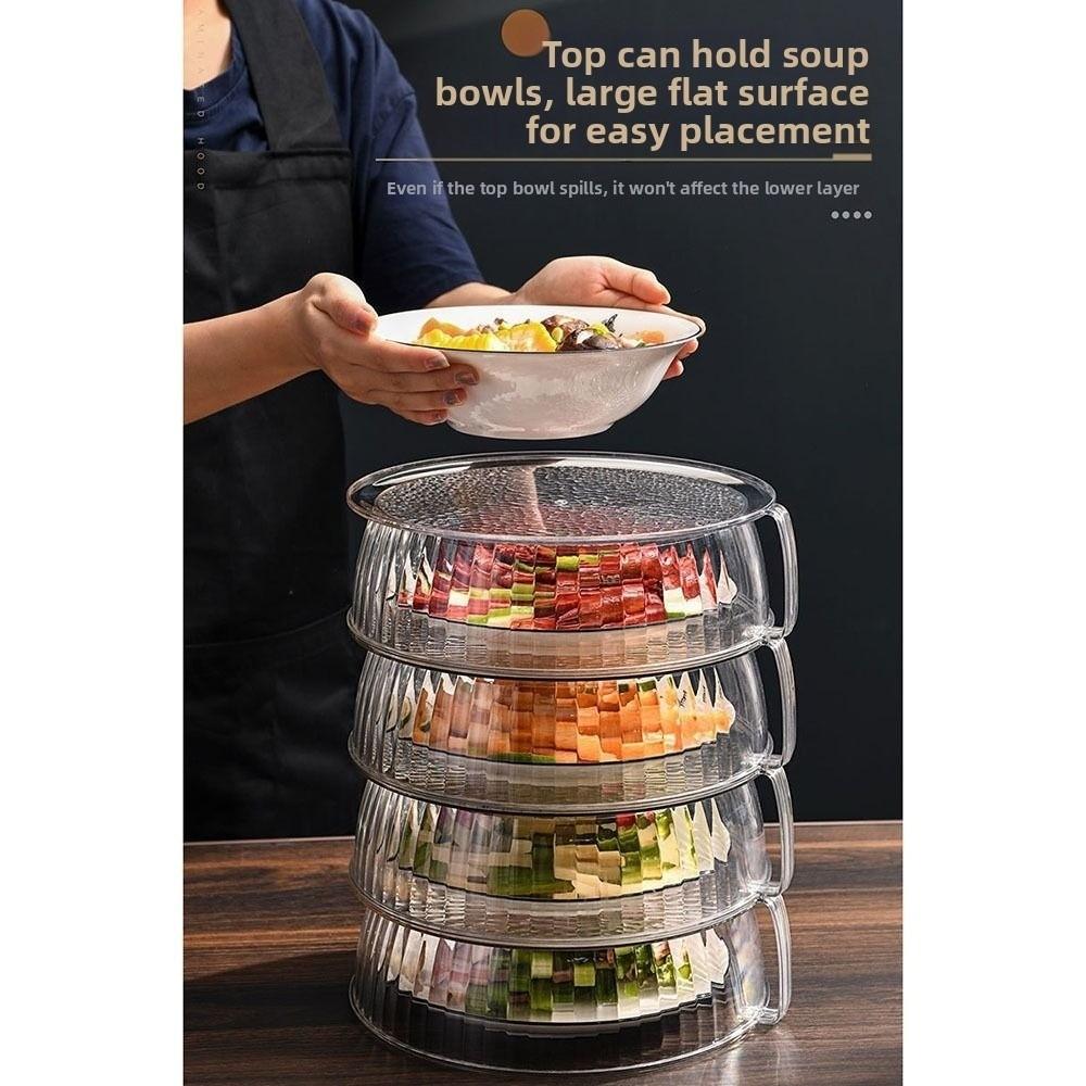 Multifunctional Microwave Splatter Cover Dustproof Dish Cover Plastic Food Cover Kitchen