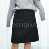 DIYIQIAN Women's Wool High Waist Midi Skirt - Autumn/Winter Versatile Slim Fit for Simple Commute