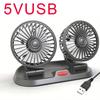 Car Accessories - Car Fan 360° Adjustable 3 Head Air Fan Automotive Electric Fan USB/12V/24V Fan 2 Speeds Car Silent Fan For Home Desk Office&Car