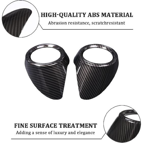 TOYCIDFG Car Rear Air Conditioner Vent Outlet Frame Cover Trim for Alfa Romeo Stelvio 2017-2020, Carbon Fiber Style Car Decoration Accessories