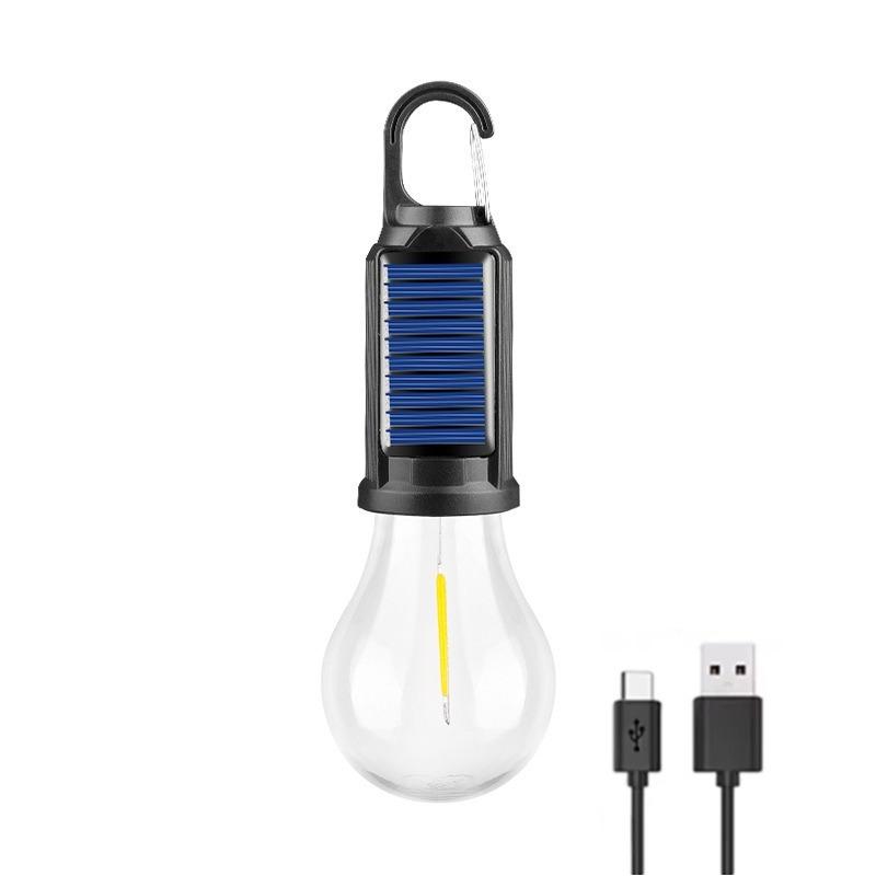 

Solar Powered USB Rechargeable Camping Hanging Lamp Waterproof Portable Tent Light Bulb Outdoor Garden BBQ Party Decor Night Lighting Spherical
