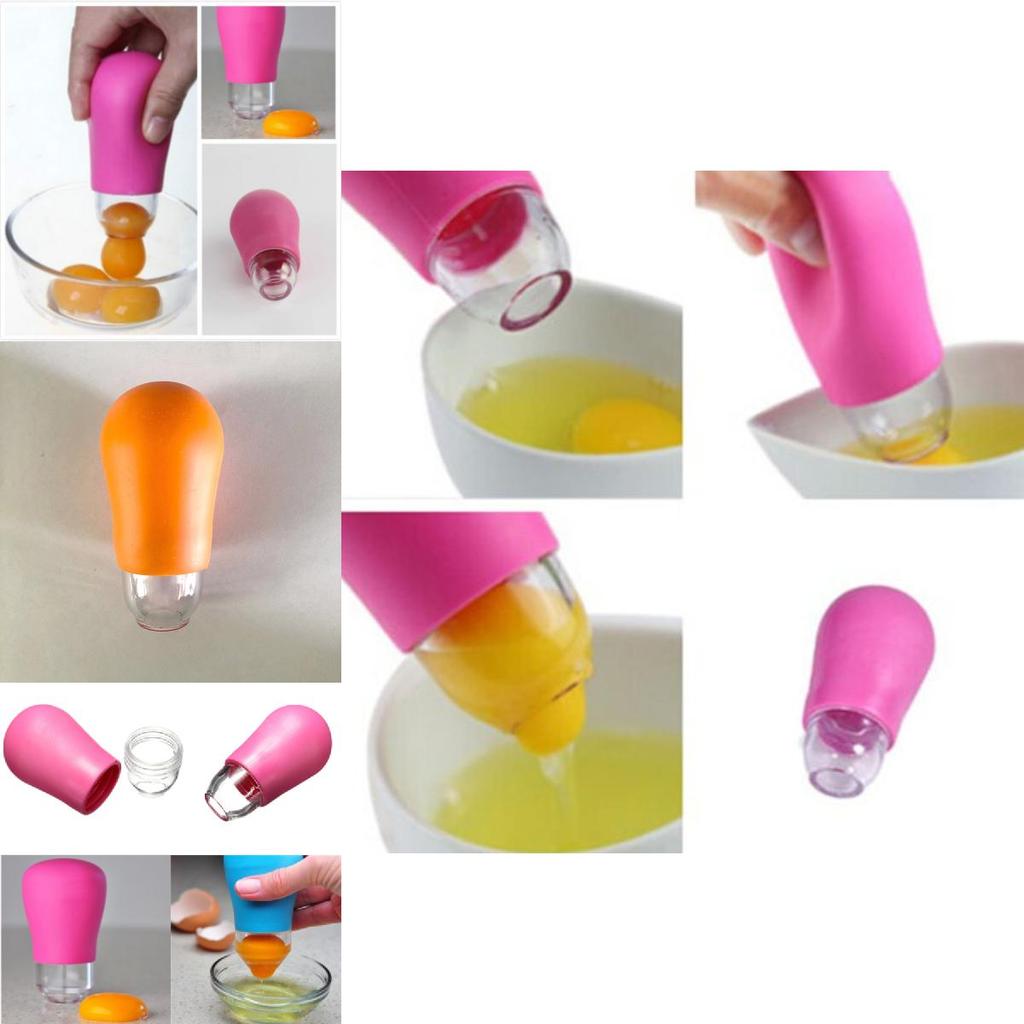 Modern Silicone Egg Separator With Suction Function For Home Cooking Enthusiasts