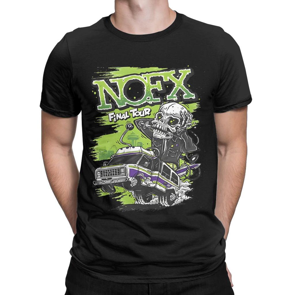 Men TShirt NOFX Punk Rock Band Funny Cotton Tee Shirt Short Sleeve Nofx T Shirt Round Neck Clothing 4XL 5XL 6XL