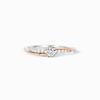S925 Sterling Silver Japanese Two-Tone 18k Gold Plated Sweet Diamond Ring