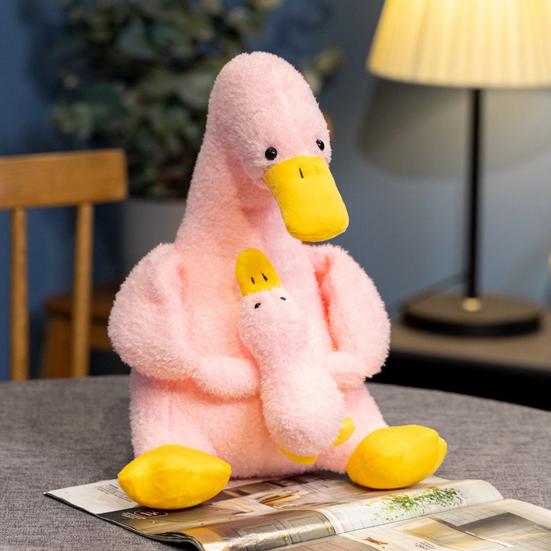 Duck Doll Plush Toy Mother And Son Stuffed Animal Pillow Duck Themed Parent-child Toy Funny Room Decor