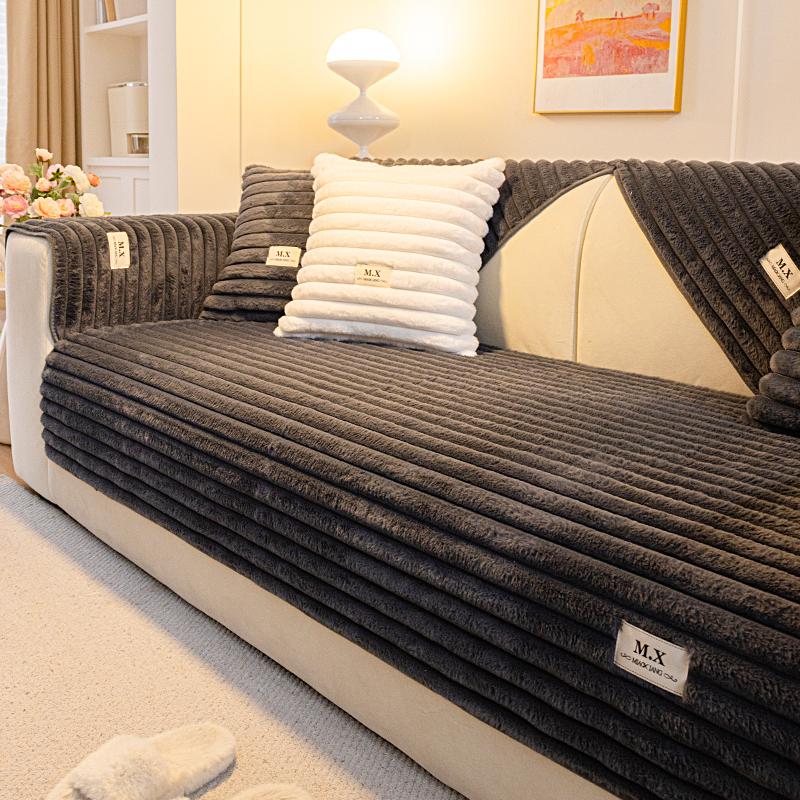 

Living Home нескользящие толстые фланелевые полосатые чехлы для дивана подушки для дивана сохраняют тепло чехол Funda диванный коврик 70X70