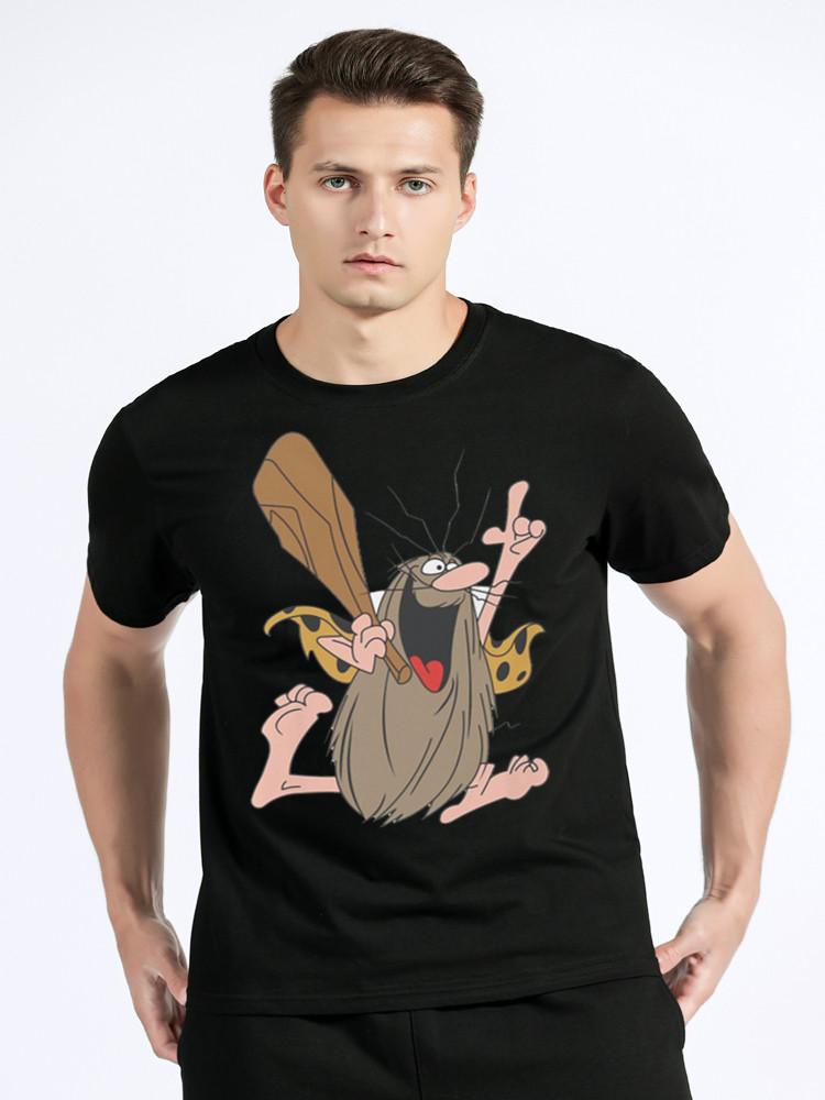 T-shirt Grafica Hanna Barbera Capitan Caverna Cavey Cartone Animato Anni '80 Stampa Top Maglietta Casual Uomo Cotone Tee Regalo Speciale