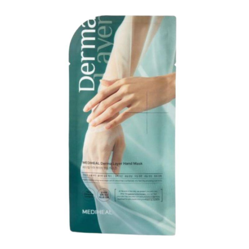MEDIHEAL Derma Layer Hand Mask Woody Herb (10 Sheets) - Deep Moisturizing & Healing