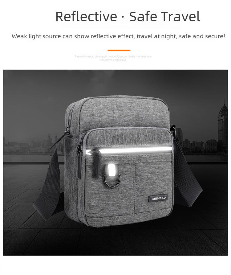 Men's Oxford Cloth Shoulder Messenger Bag, Casual Canvas Backpack, Small Phone Bag, 2024 New