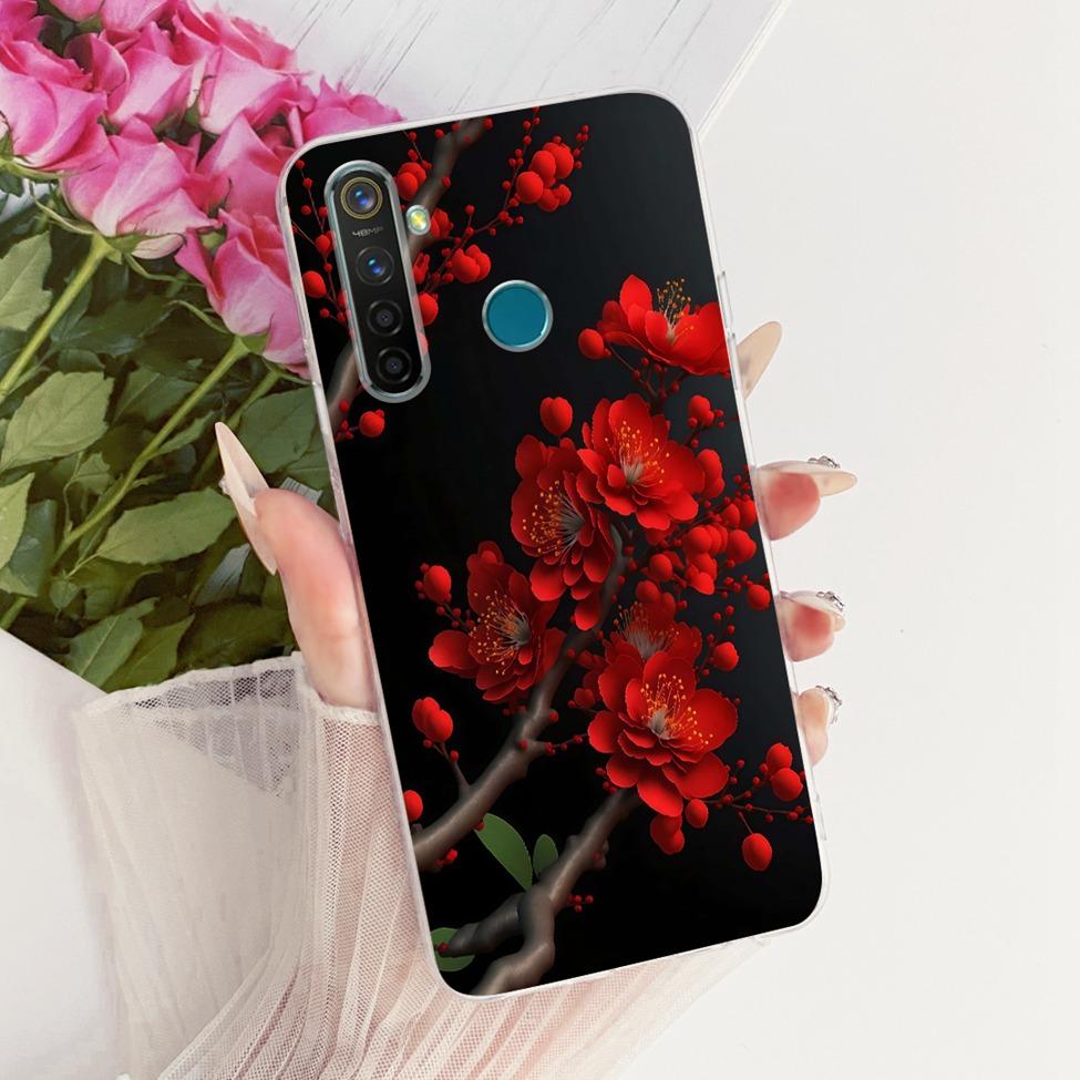 Transparent Casing For Realme 5 Pro Cover Fashion Cartoon Cute Funny Painted Soft Phone Case RMX1973 RMX1971