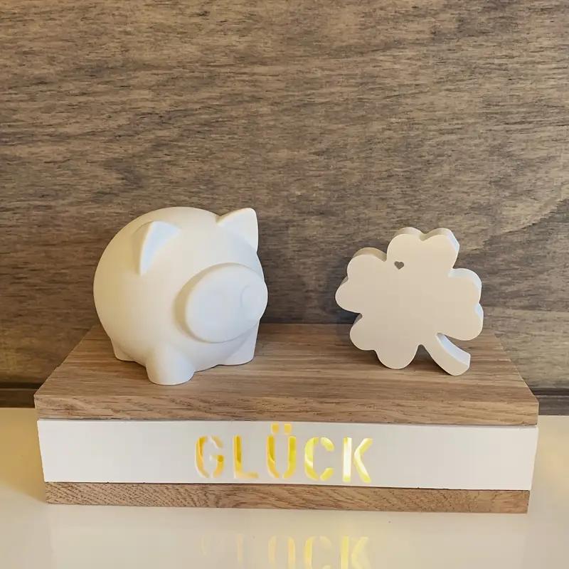 Piggy Candle Holder Mold Piggy Candle Holder Silicone Mold Creative DIY Candle Gypsum Cement Mold