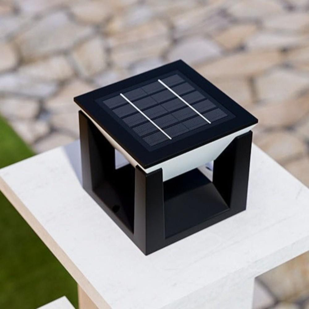 Waterproof Solar Powered Column Lights Efficient 3 Lighting Modes Solar Post Lights Atmosphere Outdoor Pillar Lamp