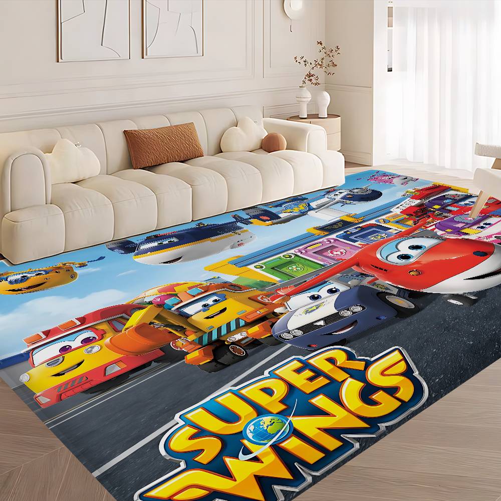 Anime Super Wings Door Mat Washable Non Slip Living Room Sofa Chairs Area Mat Kitchen Bedside Area Rugs