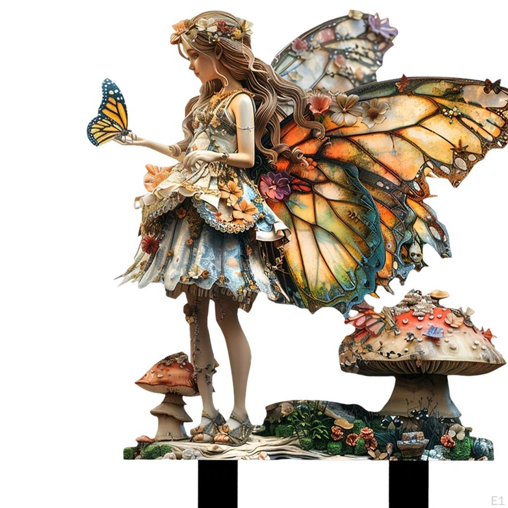 Dekorativer Gartenstecker Hofkunst Dekor 2D Pflanztopf Acryl Ornament für Innen Außen Rasen