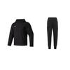 Minimalist Brand Logo Fashion Hooded Woven Jacket Knit Long Pants Casual Sports Suit Unisex Suit Black 23600704-001+23600401-001