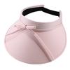 Balletcore Bow Sun Hat Cute Bow Hat for Yoga Workout Sports Hat Breathable Empty Top for Outdoor Sports  Pink