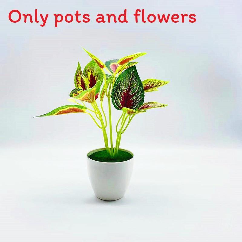 Epipremnum Artificial Aureum Perilla Frutescens Potted Plant For Decor Indoor