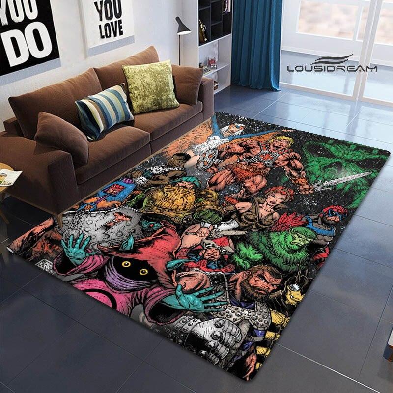 Alfombra estampada de Anime Universe Master HE-MAN, alfombra de juego para niños, sala de estar, dormitorio, hermosa alfombra, accesorios de fotografía