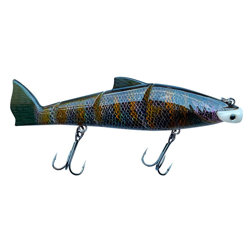 15.8cm Bass Fishing Lures Multi Jointed Trout Perch Multi-Section Fish Bait Lure Hard Bait Crankbait