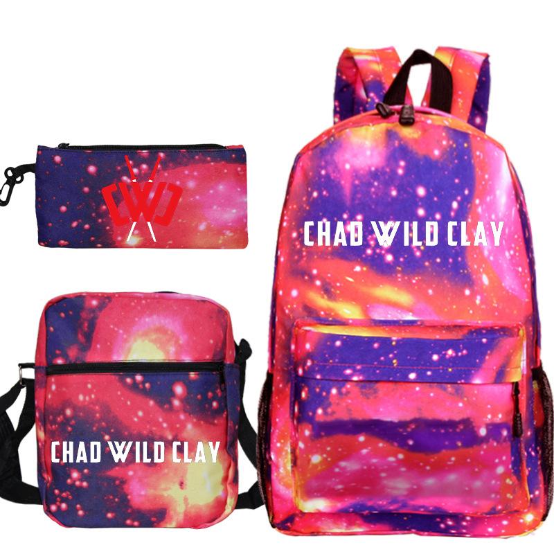 Popular game merchandise printed backpack popular student bag three-piece set