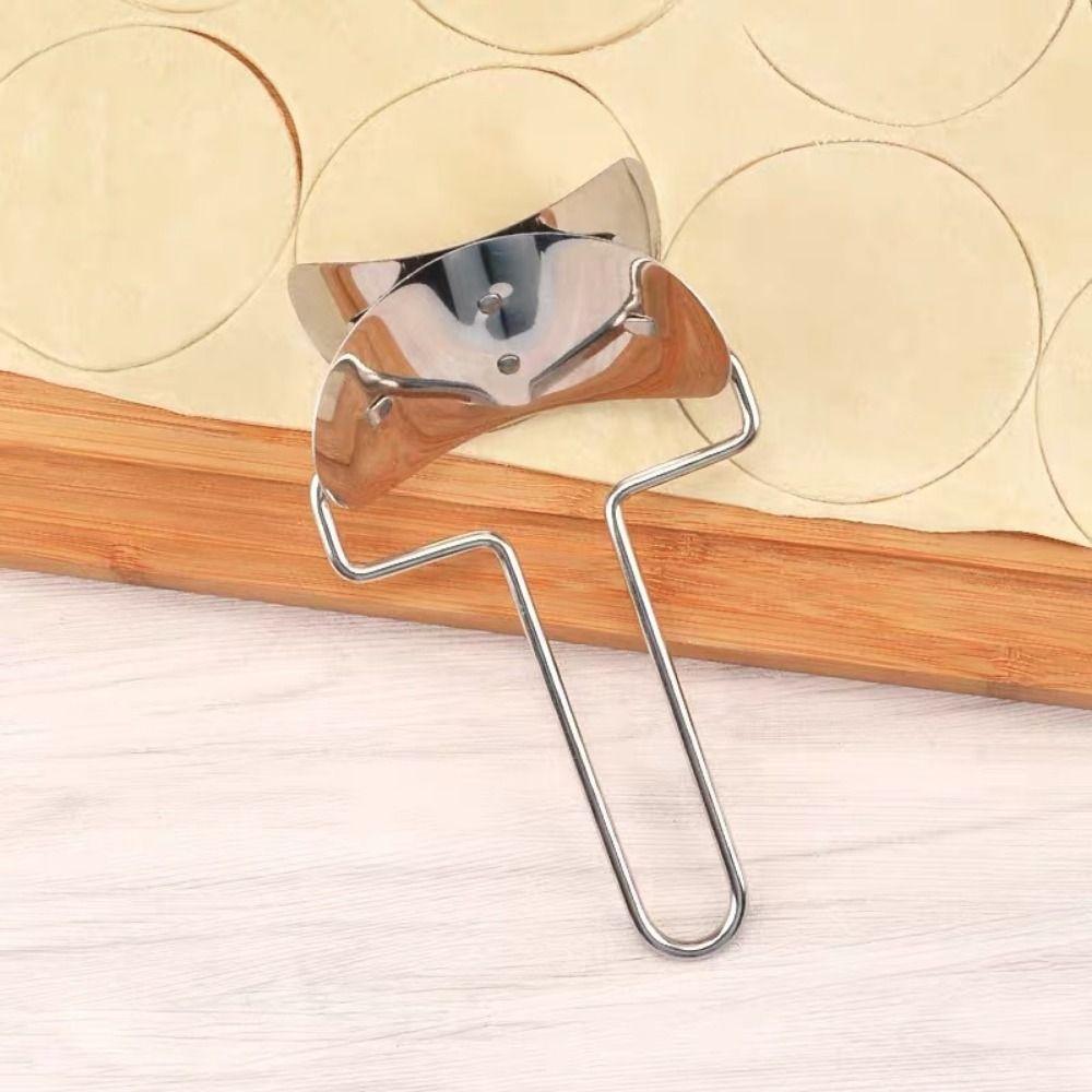 Stainless Steel Dumpling Maker Practical Dough Circle Roller Household Dough Cutter Home