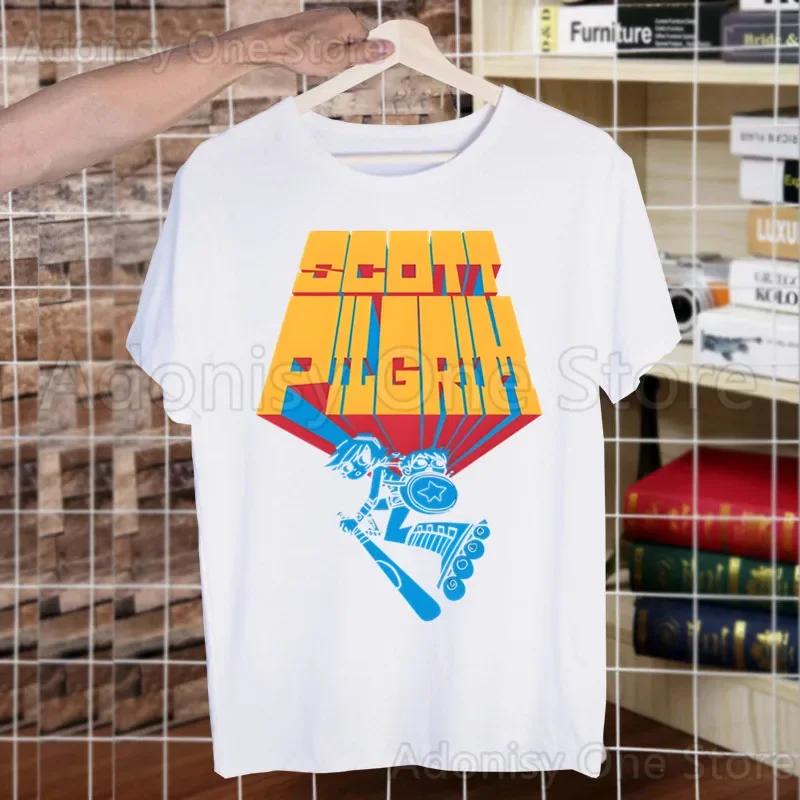 Scott Pilgrim Men's Casual Printing Men's T-shirt High-fashioned Short-sleeved T-shirt Men Shirt T Shirt