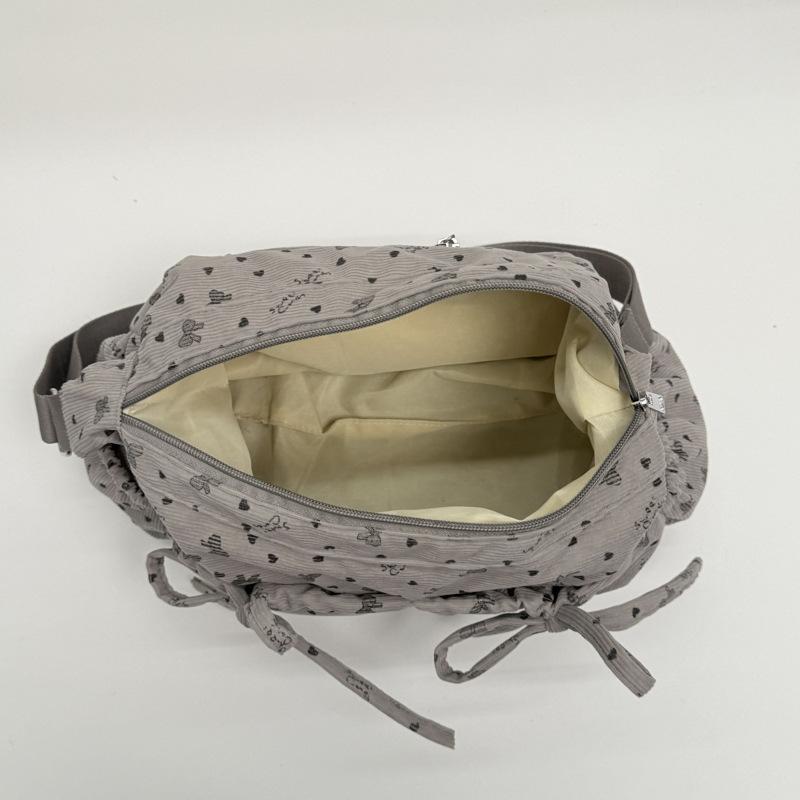 New Large Capacity Crossbody Bag Floral Retro Shoulder Bag Korean Fashi Trendy Comfortable and Versatile Texture Storage Bags