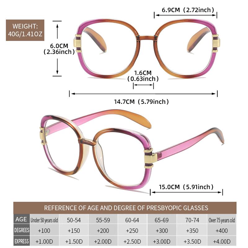 New Large Round Frame Fashionable And Trendy Reading Glasses For Daily Wear And High-Definition Reading