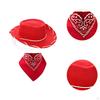 Children's Cowboy Hat And Bandana Set for Cosplay Carnival Cowgirl