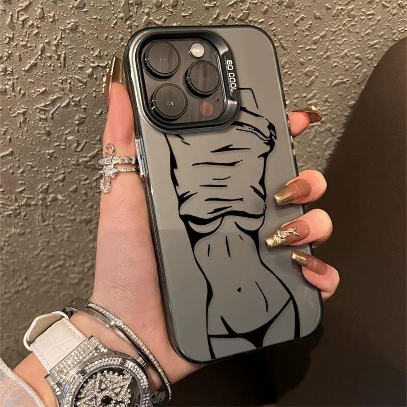 Suitable for Apple 17 Pro Max Phone Case, Apple 16/15/14 Plus, Artistic 13, Personalized 12, Line 11 XR