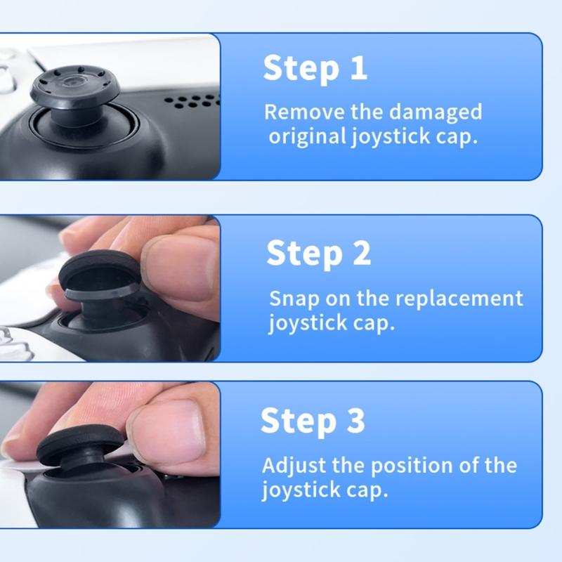 4pcs Game Controller Thumbstick Caps Replacement Analog Stick Rocker Caps Joystick Caps Gaming Accessories