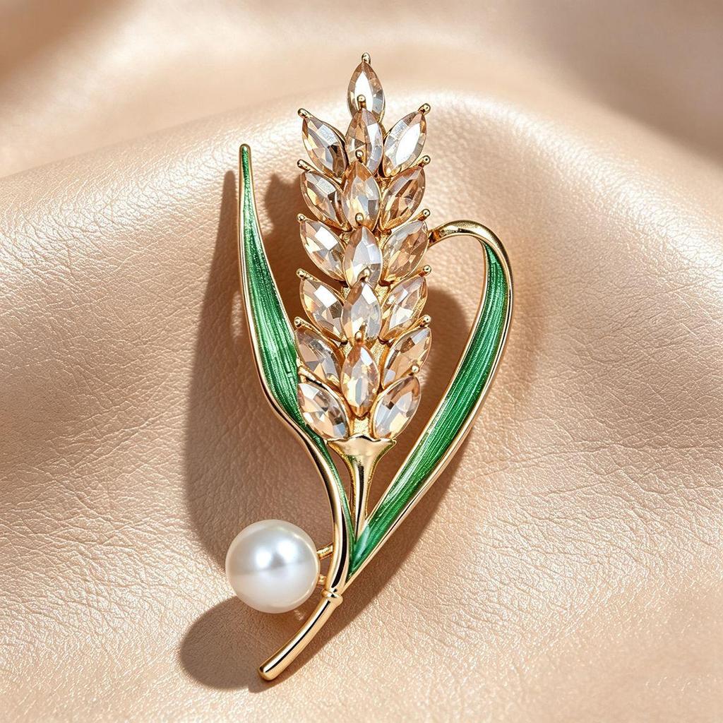 Exquisite Wheat Ear Anti-Exposure Brooch - Versatile Design Pin for Light Luxury Suits