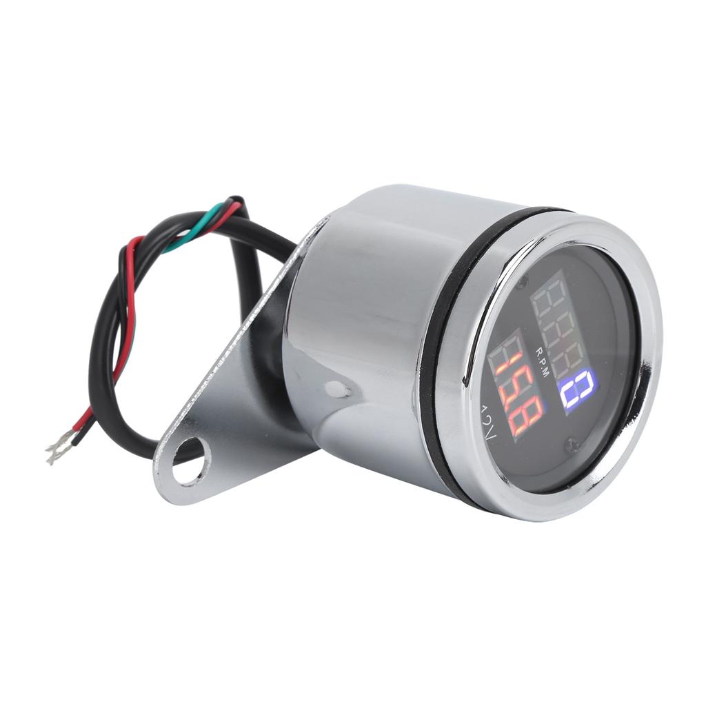 Motorcycle 3 In 1 Tachometer Speedometer Odograph LCD Display UV Resistant Iron 12V