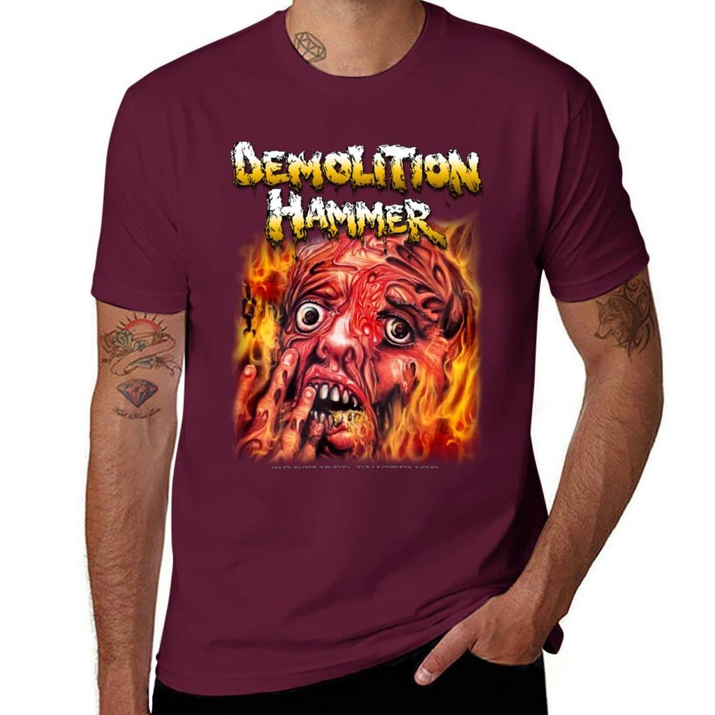 Tortured Existence von Demolition Hammer - Klassisches Old School Thrash Metal T-Shirt schwere Qualität kundenspezifische Herren Unifarbene T-Shirts