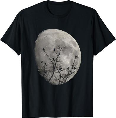 NIEUW BEPERKT Maan Raaf Gotische Kraaien Silhouet Cadeaus T-shirt S-3XL Unisex T-shirt